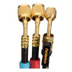 Fieldpiece® Low Loss Hose Set with Single Ball Valve 1/4&quot; x 1/4&quot; x 60&quot;