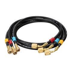 Fieldpiece® Charging Hose Kit with Low Loss Fittings 800 psi, 1/4&quot; x 1/4&quot; x 60&quot;
