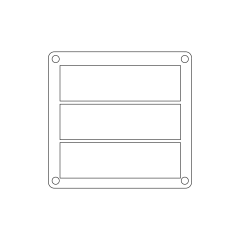 3&quot; Plastic Wall Vent with Adjustable Louvers (Brown)