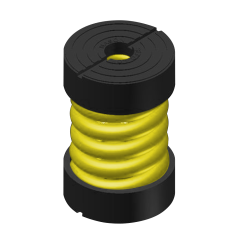 Mason Industries Single Spring Isolation Mount, 7/16&quot;, 1.0&quot; Deflection, 113lbs. (Unhoused)