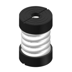 Mason Industries Single Spring Isolation Mount, 7/16&quot;, 1.20&quot; Deflection, 54lbs. (Unhoused)