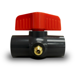 3/4&quot; Condensate Drain Blow Out Valve with 1/4&quot; Service Valve (Sch40, Socket x Socket)