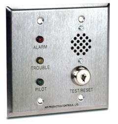 APC Remote Alarm with Pilot, Trouble, Key &amp; Horn for Double Gang Box
