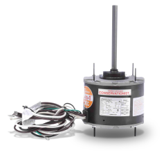 Century® HeatMaster® Multi- HP Condenser Fan Motor 1/6-1/3 HP, 1075 RPM, 208/230Vac, 2.1A, 7.5µF/370Vac, 1 Speed, 70°C (PSC)