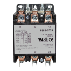 Totaline® Contactor 3 Pole, 208/240Vac Coil, 75FLA, 94RA, Screw Terminals