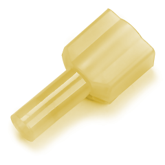 Totaline® Mating Fully Insulated Male Quick Disconnects 12-10 AWG, .250mm, 30pk (Yellow)