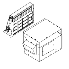 Vertical Economizer &amp; Power Exhaust Combination Package, Genesis Ultra Low Leak with Honeywell JADE™ Controls, Adjustable Dry Bulb, Barometric Relief