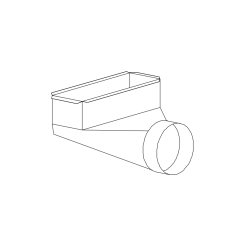 6&quot; 90° Angle Perimeter Boot with PG 10&quot; x 6&quot; (Sealed)