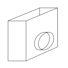 6&quot; Straight Back Concrete Box 10&quot; x 2-1/4&quot;