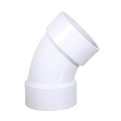DiversiTech® 3&quot; DWV 45° PVC Elbow (Sch40, Hub x Hub)