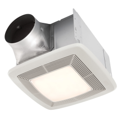 Broan-NuTone® Certified QT Series ENERGY STAR® Exhaust Fan with Light 4&quot; or 6&quot; Round Duct, 130CFM, 1.5 Sones, 120Vac