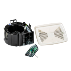 Broan® QTXE Series 110 CFM Humidity Sensing Ventilation Fan with White Grille, 0.4 Sone; ENERGY STAR® Certified Finish Pack
