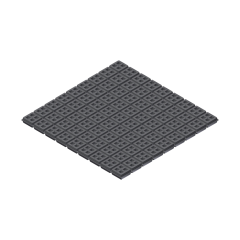 Mason Industries 2x2 Super W Waffle Pad, 2&quot; x 2&quot; x 3/4&quot;, 180lbs. per Square