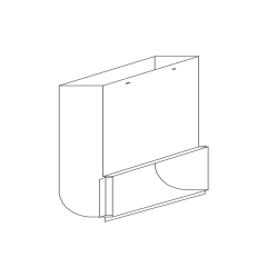 Radius Heel Stackhead Register Box with PG 12&quot; x 8&quot;