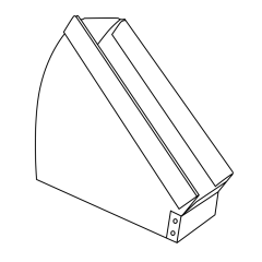 45° Flat Wallstack Elbow 12&quot; x 3-1/4&quot;