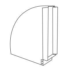 90° Flat Wallstack Elbow 12&quot; x 3-1/4&quot;