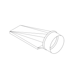 6&quot; Register Cone Boot 10&quot; x 3-1/4&quot; (Sealed)
