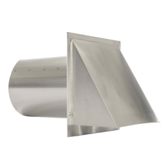 4&quot; Hooded Wall Vent with Screen and Damper (Aluminum)