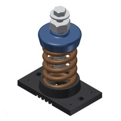 Mason Industries Single Spring Isolation Mount, 3/8&quot;, 1.33&quot; Deflection, 125lbs.