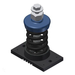Mason Industries Single Spring Isolation Mount, 3/8&quot;, 1.15&quot; Deflection, 200lbs.