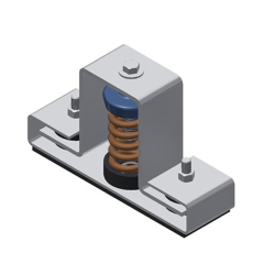 Mason Industries Single Spring Isolation Mount, 3/8&quot;, 1.33&quot; Deflection, 125lbs.