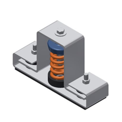 Mason Industries Single Spring Isolation Mount, 3/8&quot;, 1.5&quot; Deflection, 75lbs.