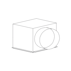 8&quot; Side Outlet Ceiling Box with PG 8&quot; x 8&quot; (Sealed)