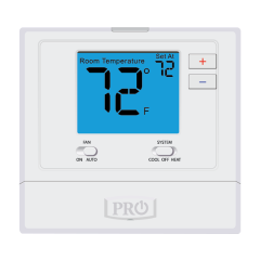 Pro1 T701 Non-Programmable Thermostat 1H/1C, 24Vac/3Vdc (2 AA)