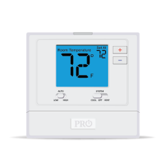 Pro1 T731 Non-Programmable PTAC Thermostat 1H/1C (2H/1C HP), 24Vac/3Vdc (2 AA)