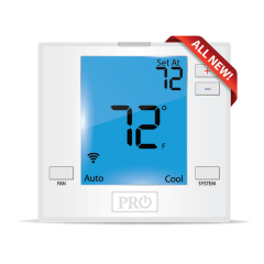 Pro1 T751I Programmable (Through App Only) Thermostat with Wi-Fi 2H/2C (4H/2C HP), 24Vac