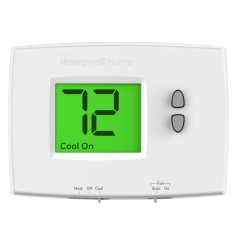 Honeywell® E1 PRO Non-Programmable Digital Thermostat 1H/1C (1H/1C HP), 24Vac/3Vdc (2 AAA)