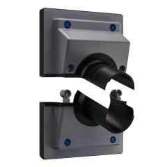 Retrofit Titan Outlet™ Line Set Wall Outlet, 2.38&quot; Diameter (Gray)