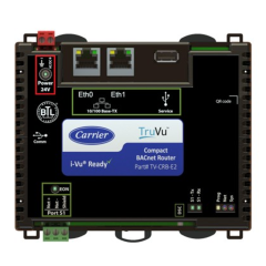 TruVu Compact Router; Dual IP and Up to 60 Controllers on BACnet MS/TP 