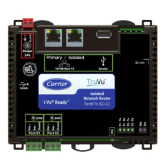TruVu Isolated Network Router. Supports Dual IP and up to 60 Controllers on BACnet MS/TP