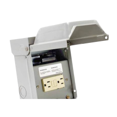 60A Non-Fusible Disconnect 240Vac, 1 Phase, 15A GFI Receptacles, NEMA 3R