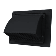 4&quot; Polymer Wall Vent (Black)