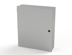 Single-Door Wall-Mount Enclosure, Carbon Steel, 24&quot; x 20&quot; x 6&quot; (NEMA 1)