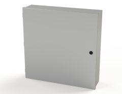 Single-Door Wall-Mount Enclosure, Carbon Steel, 24&quot; x 24&quot; x 6&quot; (NEMA 1)